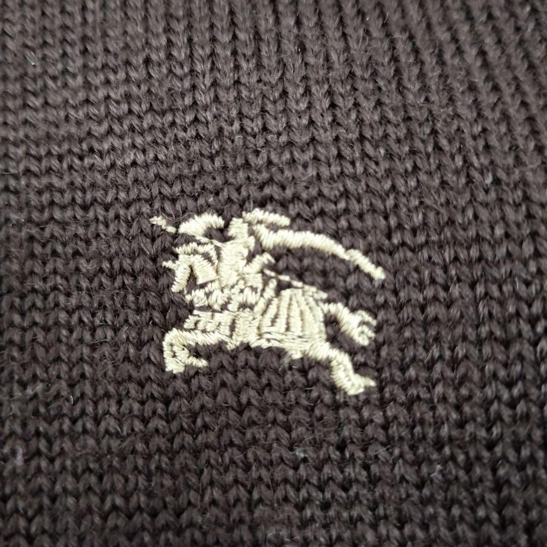 バーバリー ブラックレーベル ジップアップ　ニット ノバチェック ブラウン