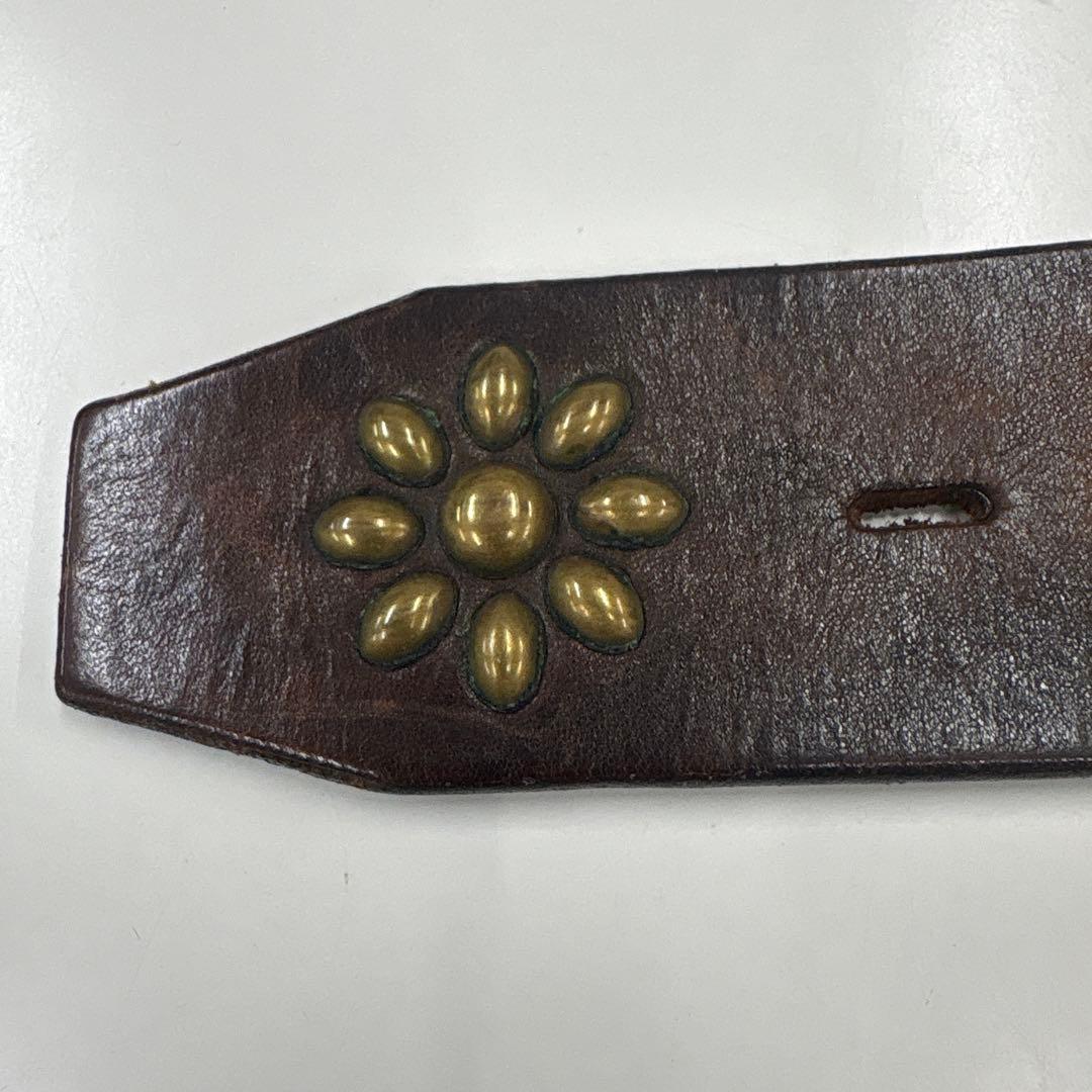 HTC フラワースタッズベルト＆HTC スタッズキーホルダー　セット販売