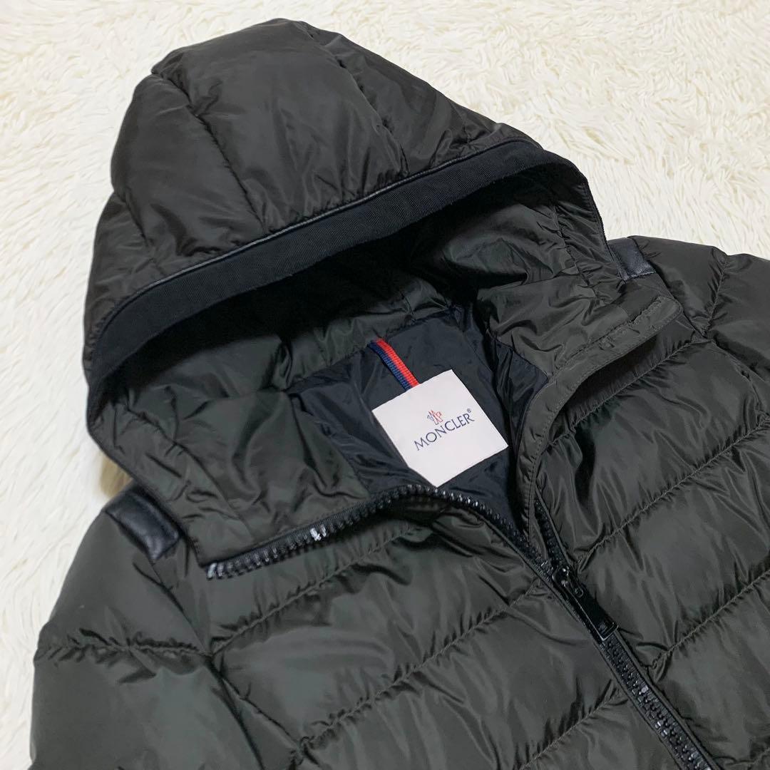 【yuyu】モンクレール ダウン TALEVE ラムレザー カーキ 2