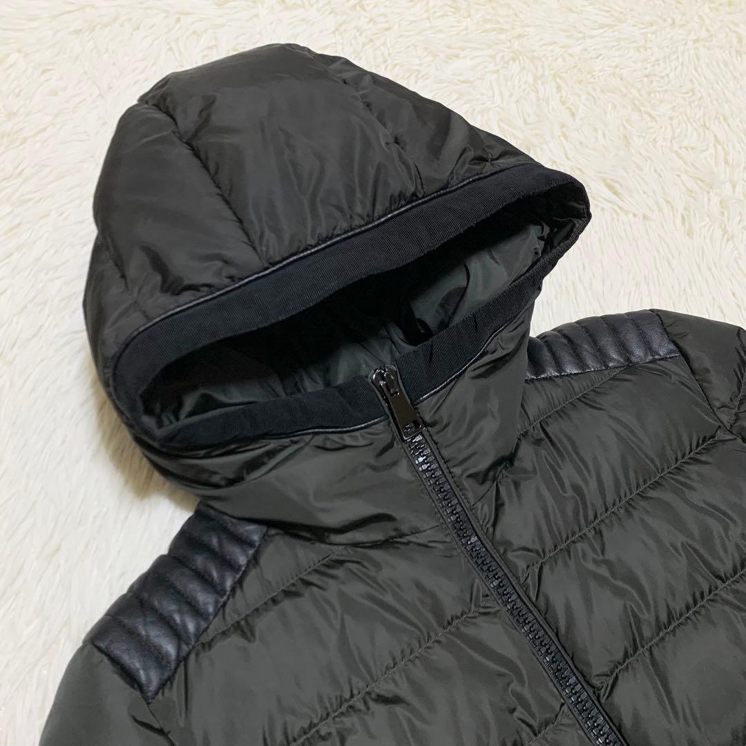 【yuyu】モンクレール ダウン TALEVE ラムレザー カーキ 2