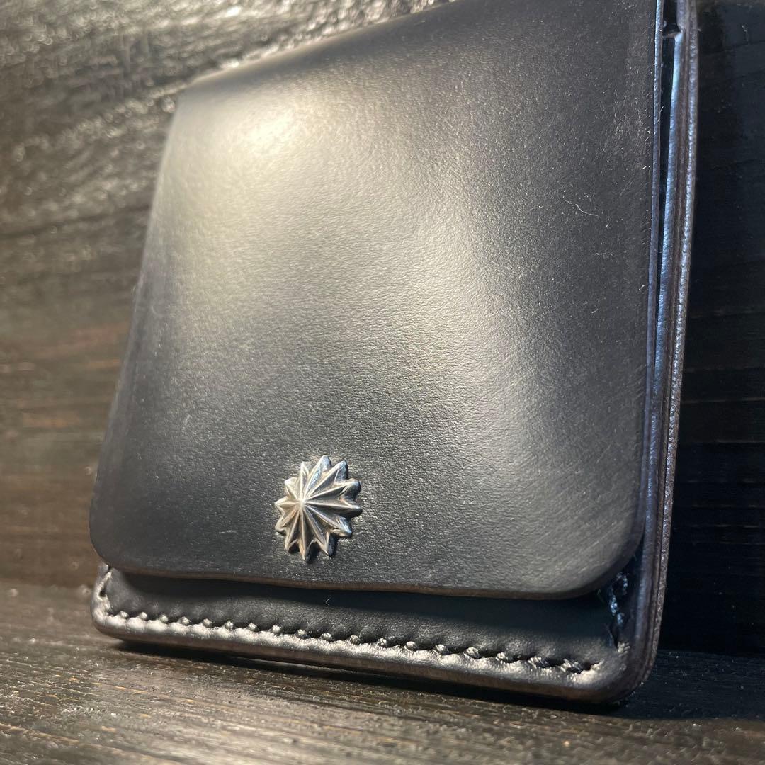 HORWEENクロムエクセル　スリムウォレット　コンチョカスタム　シルバー925