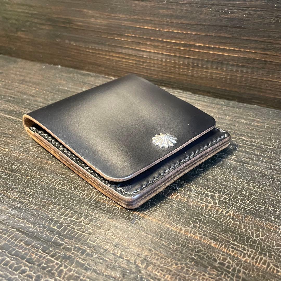 HORWEENクロムエクセル　スリムウォレット　コンチョカスタム　シルバー925