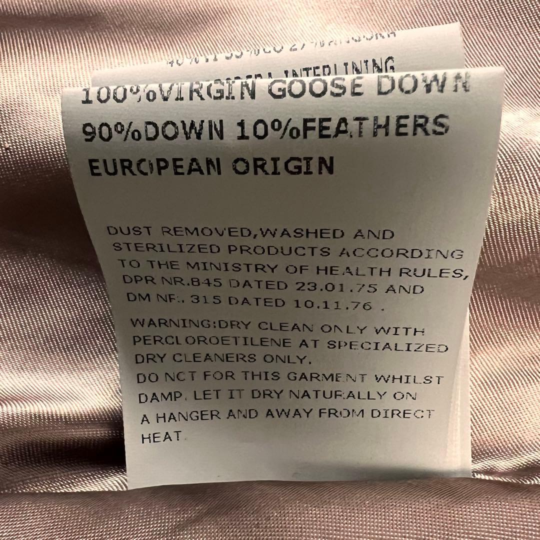 『美品』+MiNi ピュウミニ　ダウンジャケット イタリア　ピンクベージュ　42