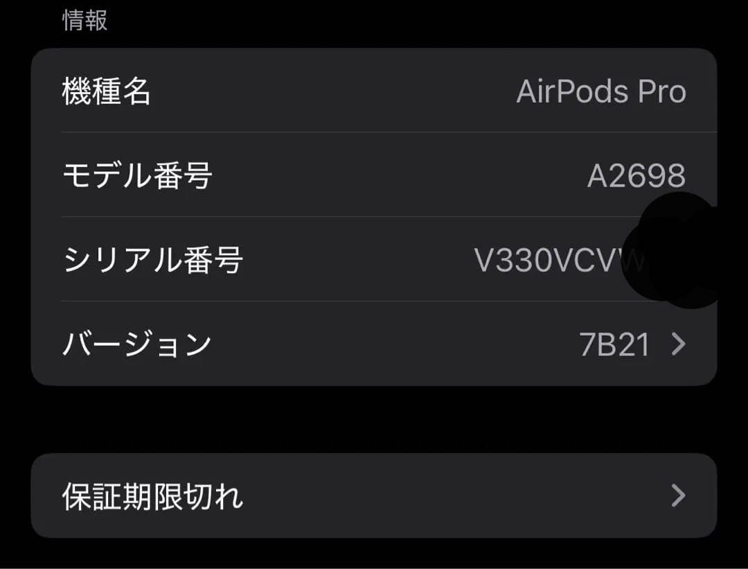 AirPods Pro 第2世代（Lightning） イヤホン本体のみ