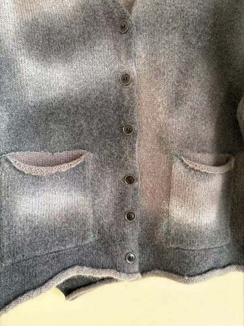 PERVERZE パーバーズ　Spray Drawing Knit / Gray