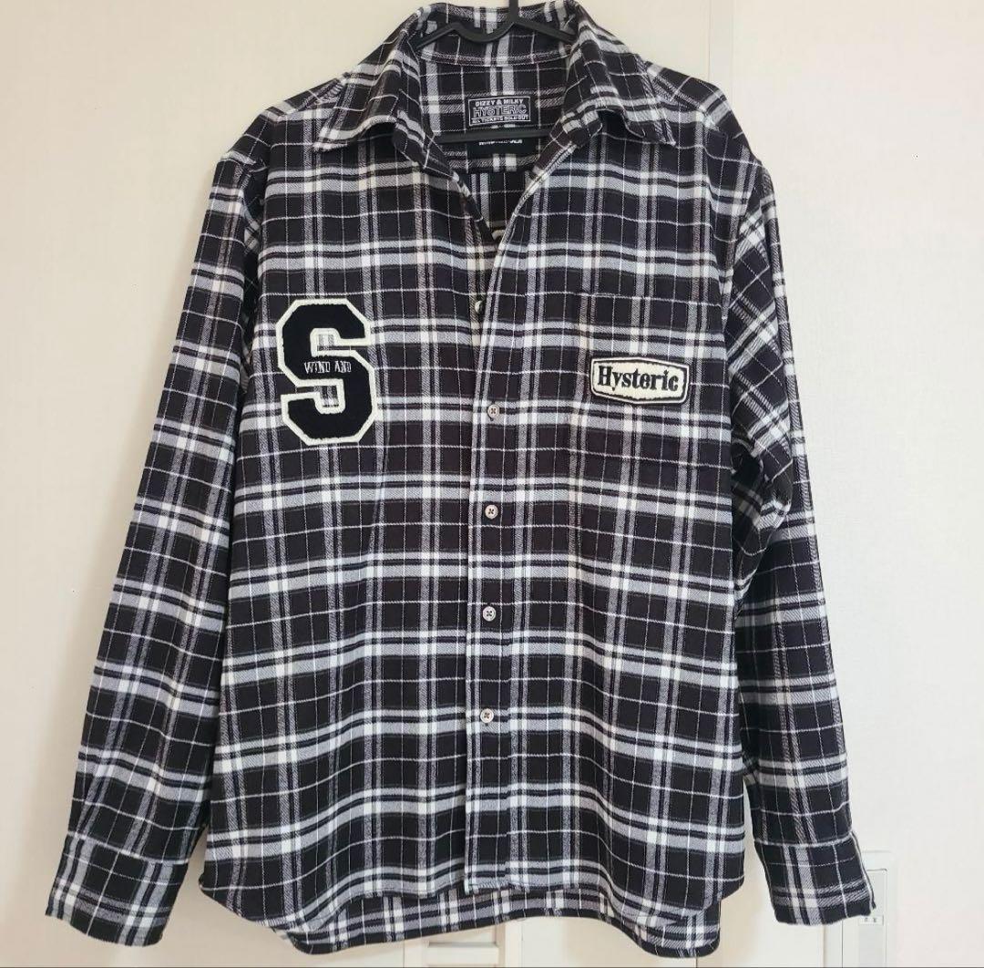 WIND AND SEA ヒステリックグラマー　コラボ　チェックシャツ
