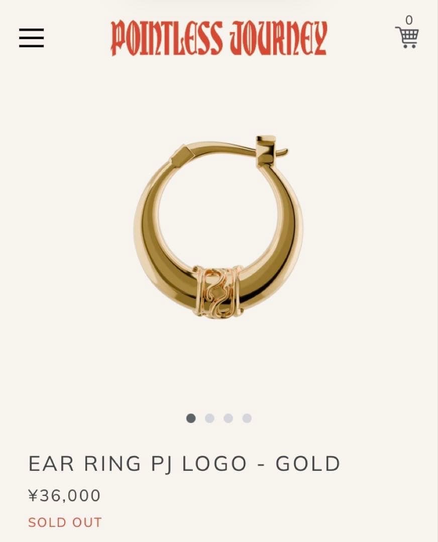 【新品未開封】pointless journey ピアス ゴールド 常田大輝