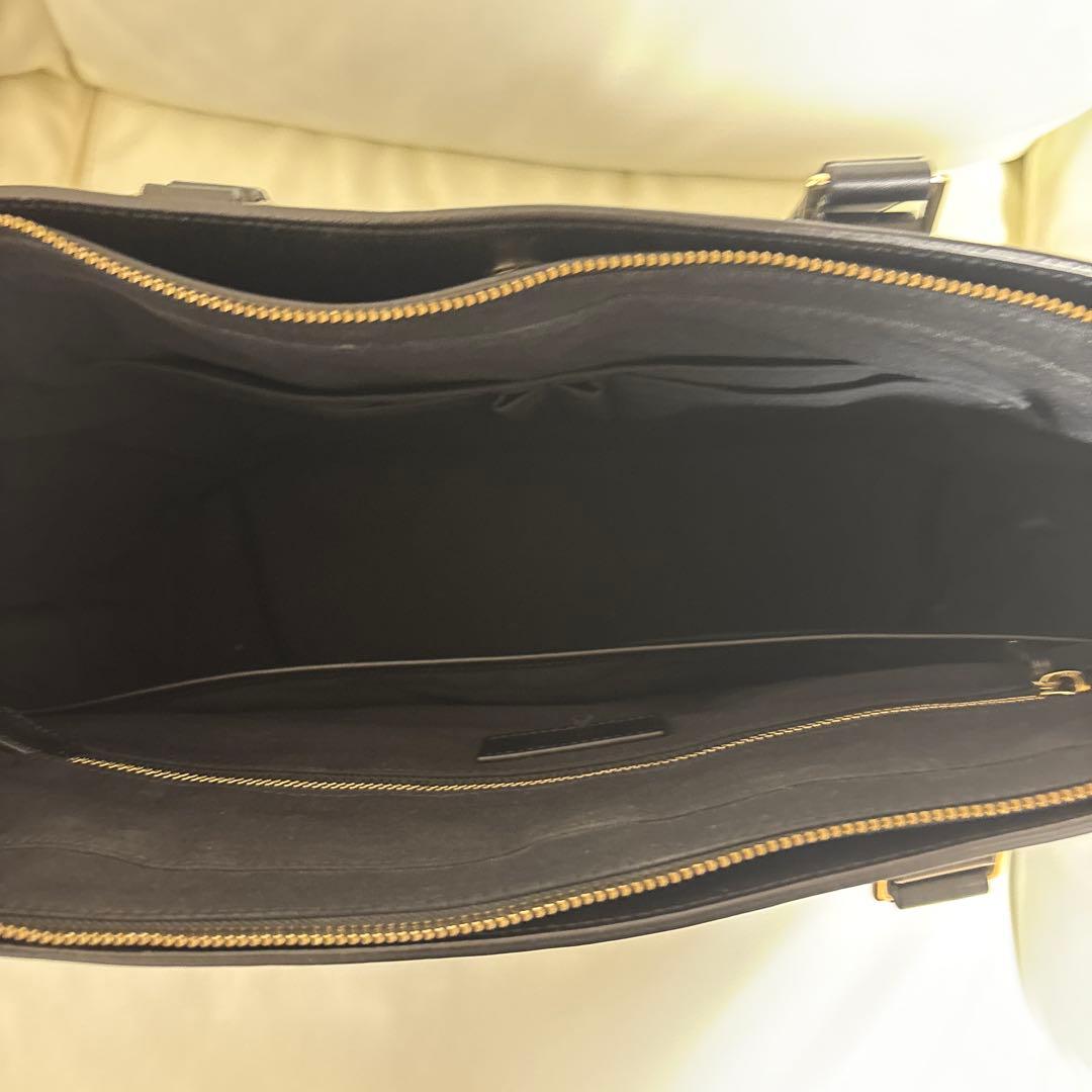 ポールスミス　ブラックレザートートバッグ