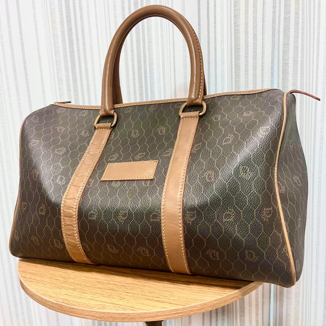 クリスチャンディオール Dior ボストンバッグ ハニカム トロッター 南京錠