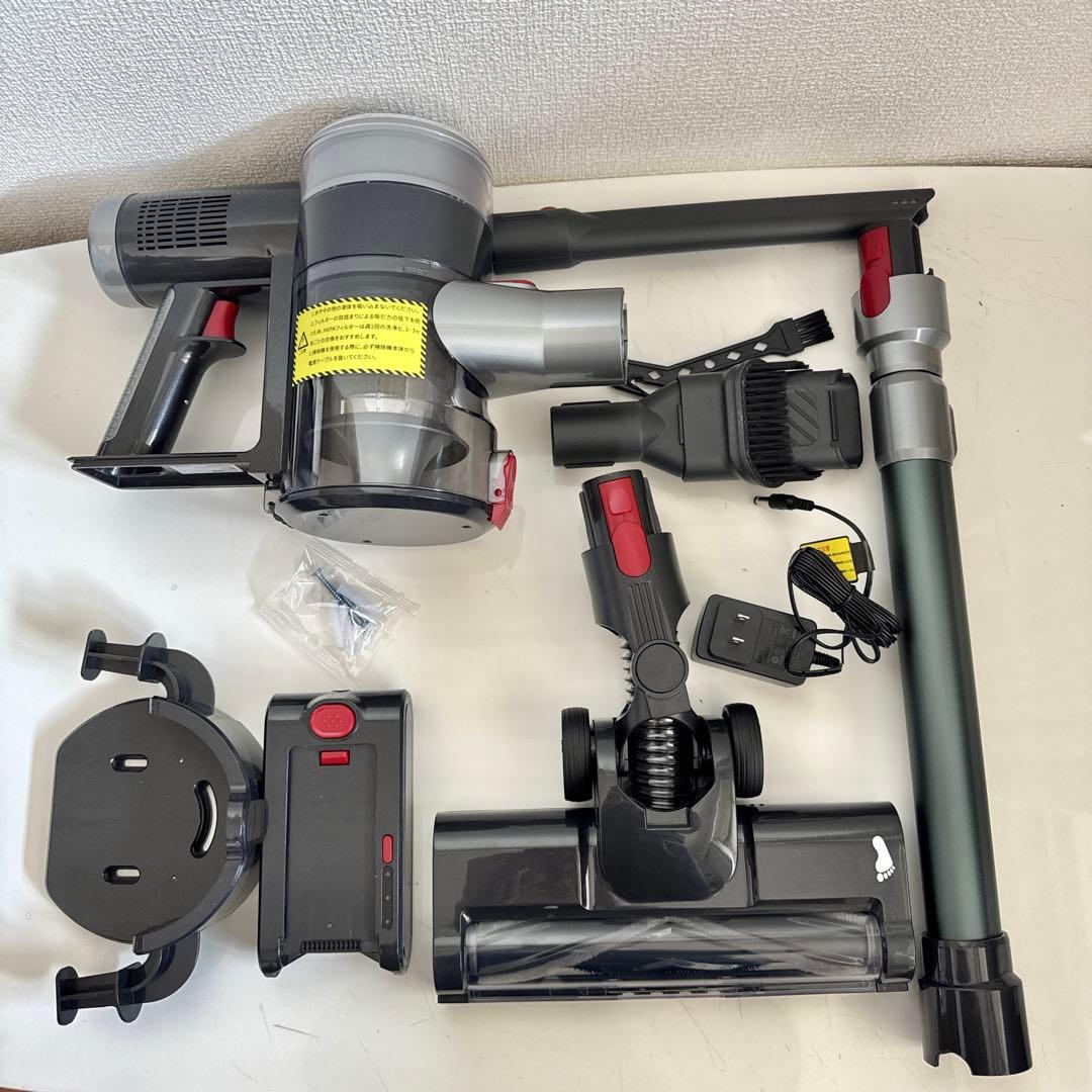 コードレス掃除機　75000Pa LEDライト　自立式　液晶ディスプレイ