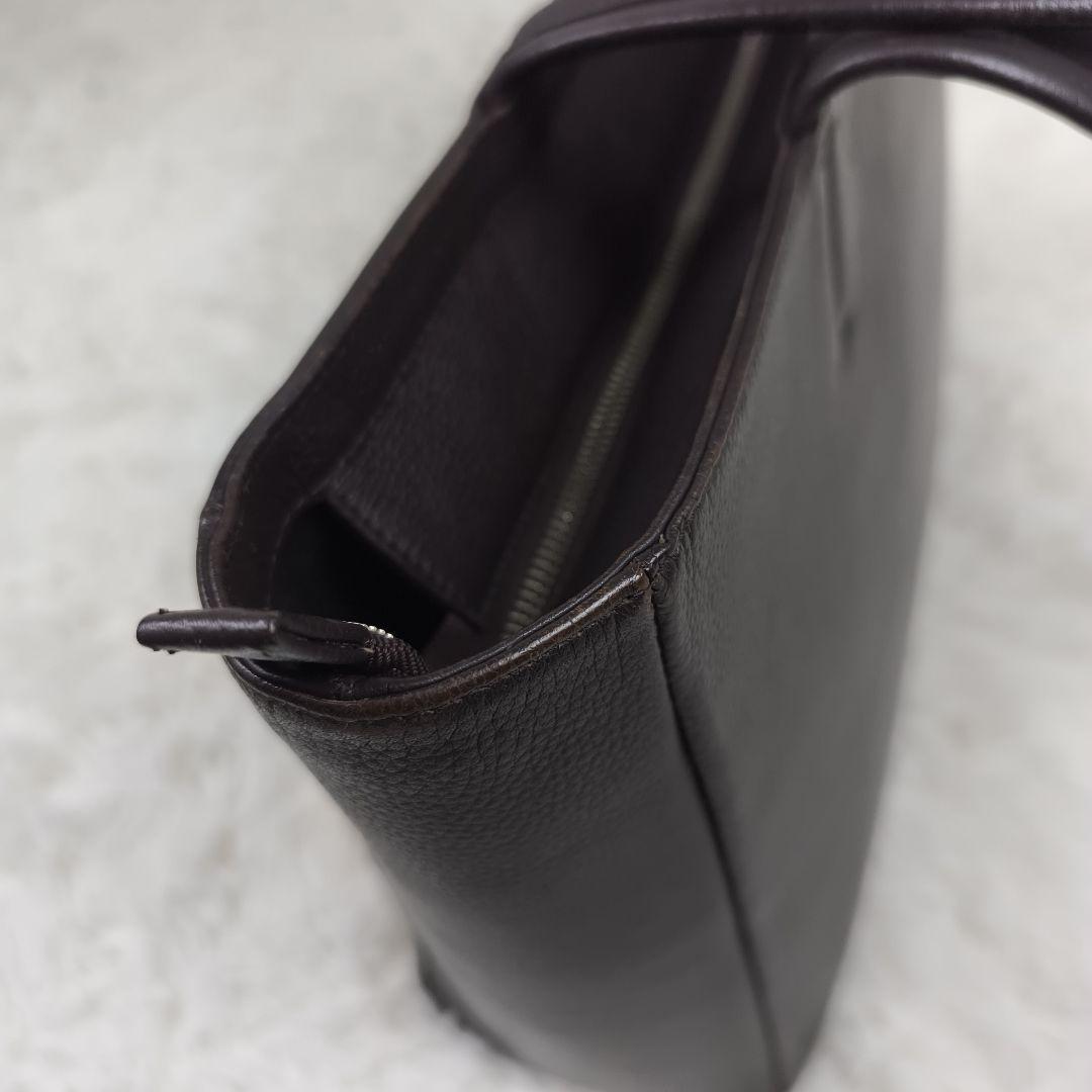 ✨美品✨ シップス スマート レザー トートバッグ シボ革 肩掛け A4可能 茶
