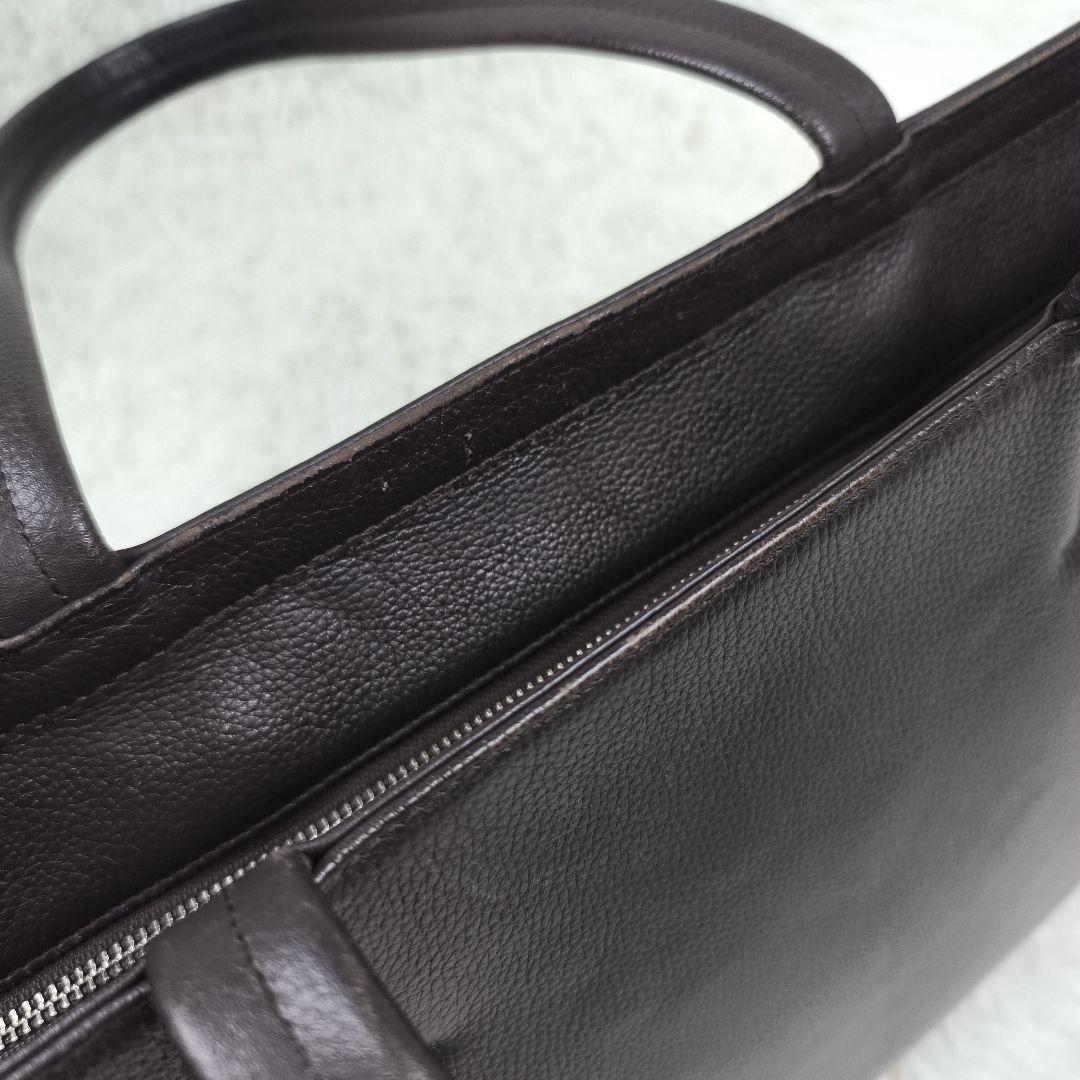 ✨美品✨ シップス スマート レザー トートバッグ シボ革 肩掛け A4可能 茶