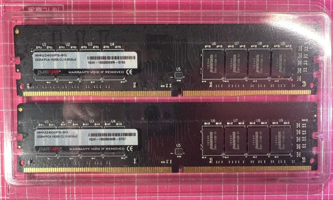 Panram DDR4 16GB セット8GB 2400MHz x2 UDIMM