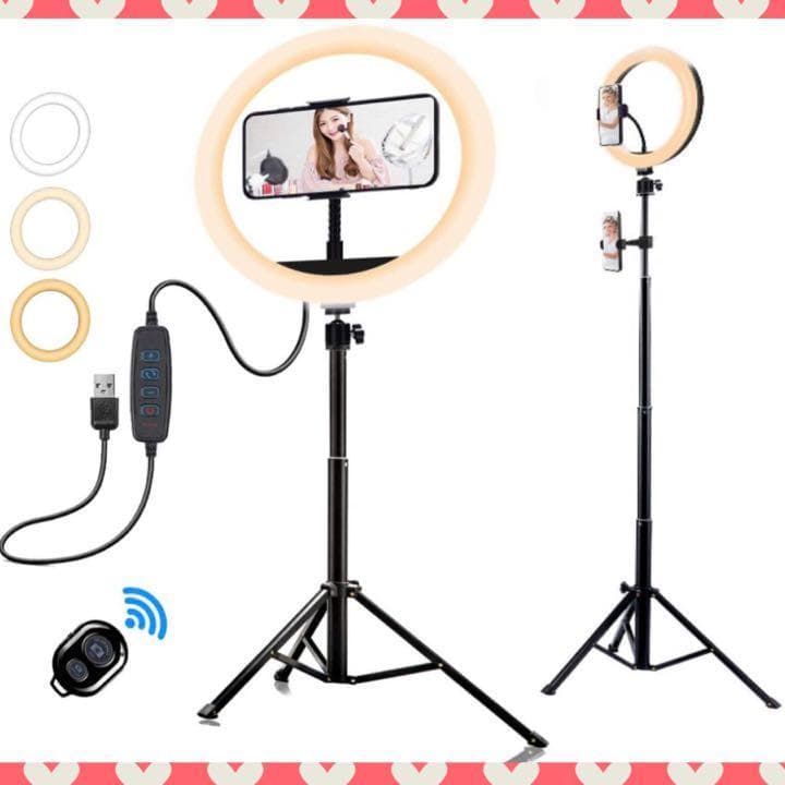 120個もの高輝度SMD/LED搭載★修正なしで配信OKの美しさ♪❤リングライト