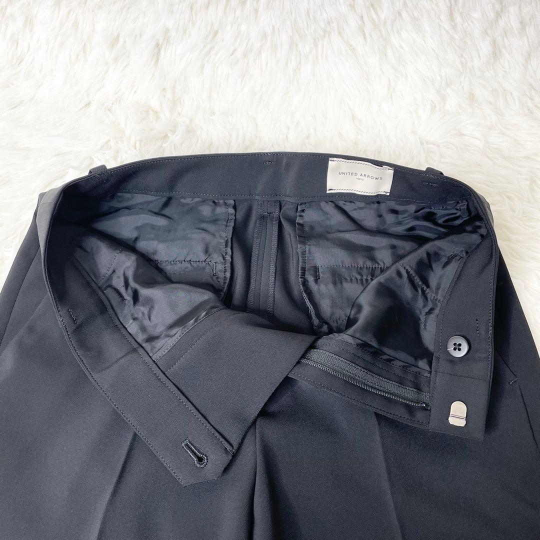 【極美品】UNITED ARROWS ノーカラー パンツセットアップ 34