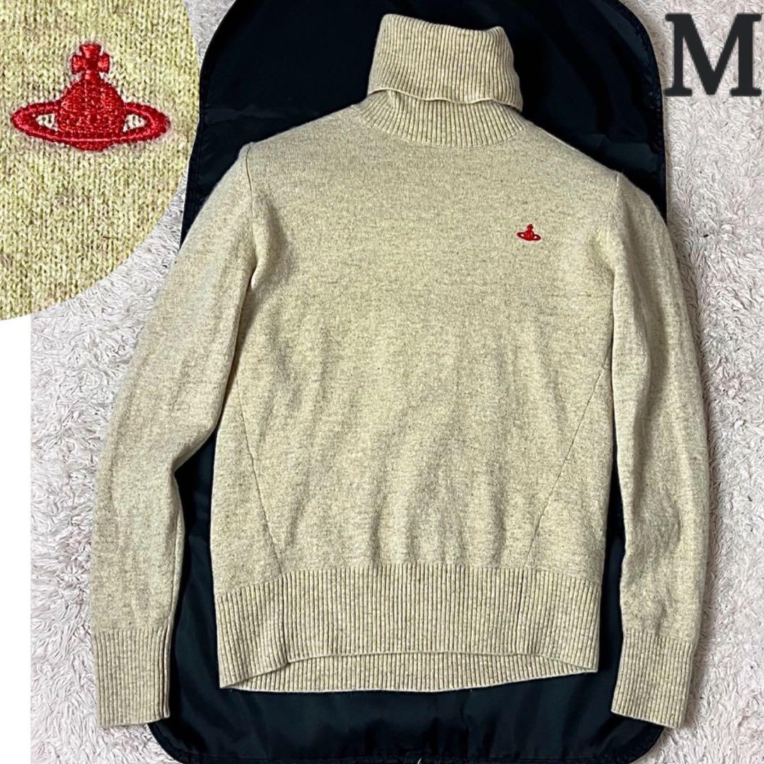 ✖︎ ヴィヴィアンウエストウッド タートルネック ニット セーター オーブ刺繍