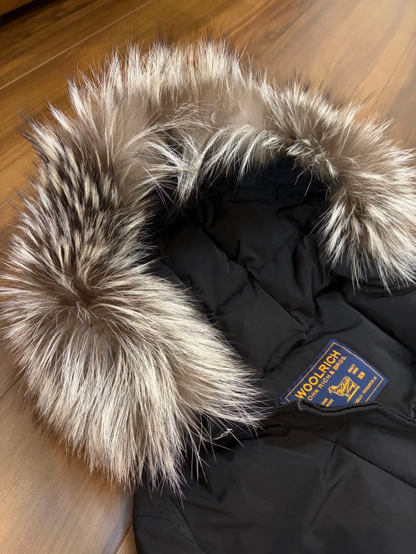 ウールリッチ　WOOLRICH ダウンジャケット 黒 ファー付き　XS