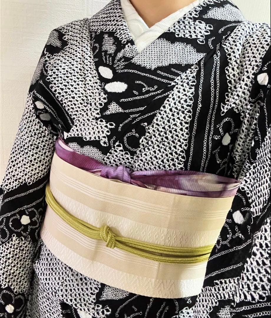 有松絞り　浴衣　トールサイズ　裄丈69 夏着物　絞り浴衣　浴衣単品