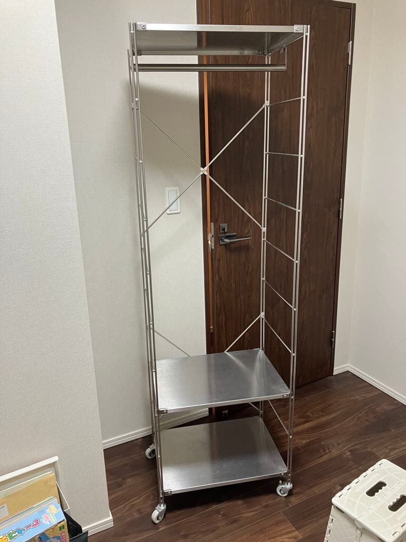 ※数日限定出品　無印　スチールラック シルバー キャスター付き
