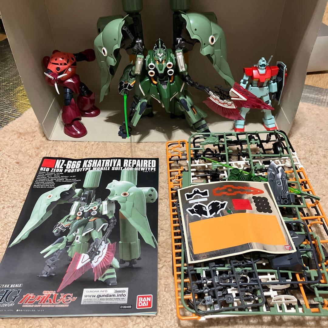 HG クシャトリヤリペアード + ジム、シャア専用ズゴッグ まとめ売り