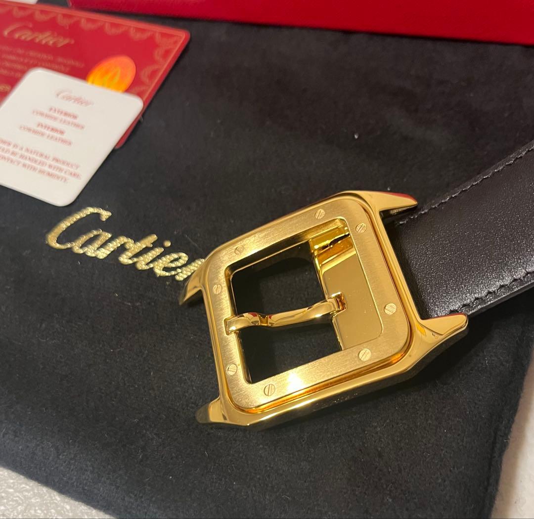 週末セール❗️ 新品・未使用 サントス ドゥ カルティエ ベルト ゴールド金具