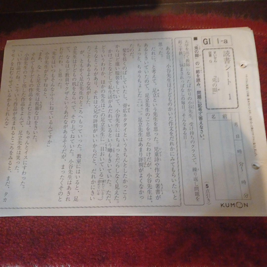 未記入　プリント　国語G1　200枚　解答つき