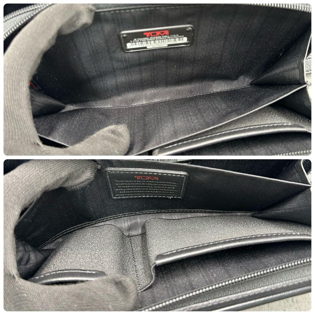 希少 トゥミ オーガナイザー トラベルケース ダブルジップ 黒 レザー メンズ