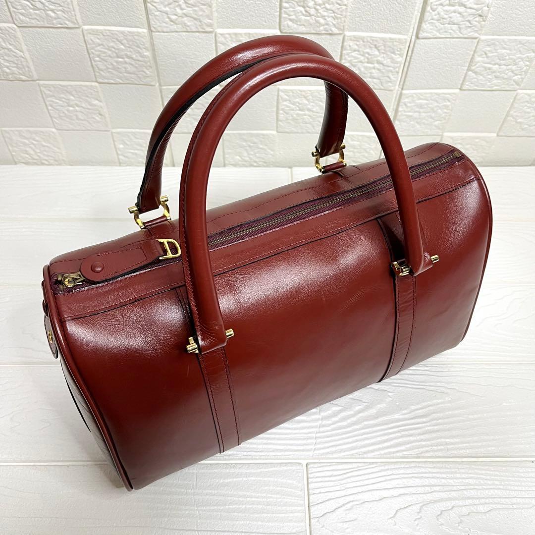 ✨極美品✨☘️Cartier☘️✨ボストンバッグ✨マストライン✨ボルドー✨南京錠✨