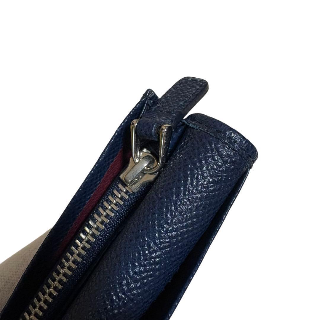 近年モデル　美品　ブルガリ・ブルガリ マン 二つ折り財布　グレインカーフレザー