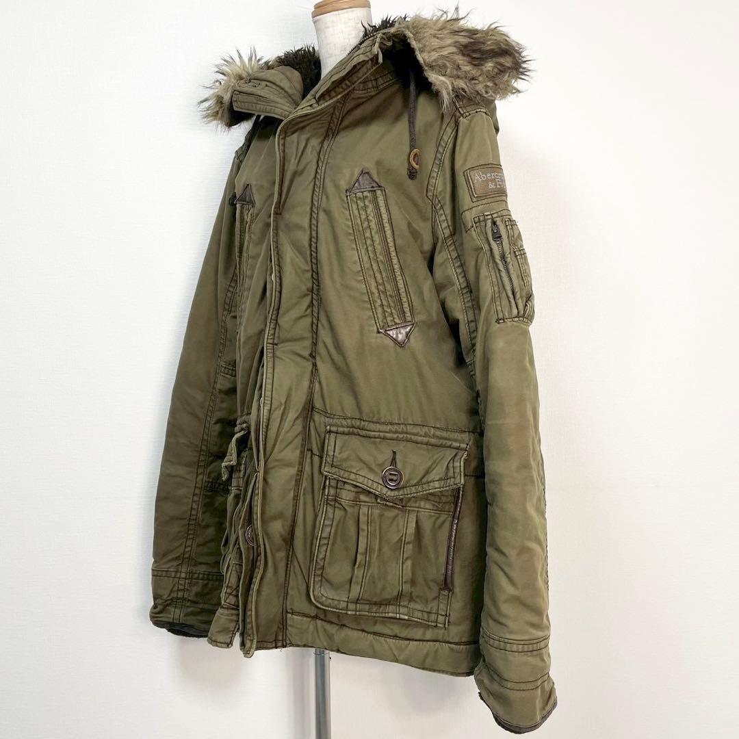 y2k❤️ 00s Abercrombie & Fitch ファー付 モッズコート