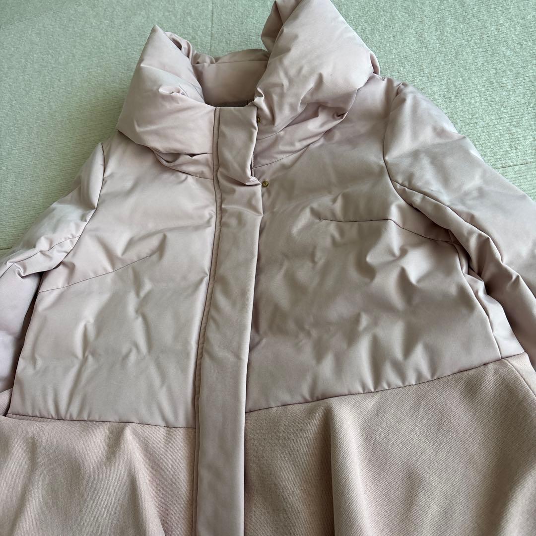 【新品タグ付き】ローズティアラ　リボン襟ダウンコート　ピンク