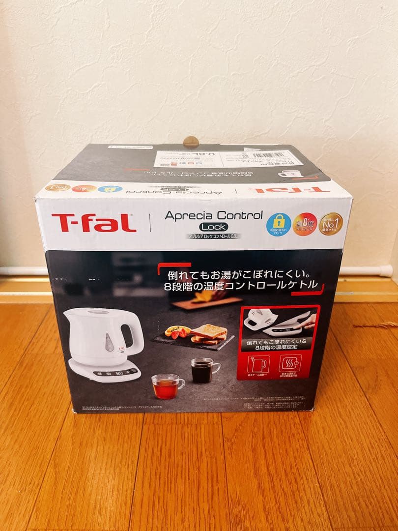 ティファール 電気ケトル 0.8L アプレシア ロック コントロール ホワイト