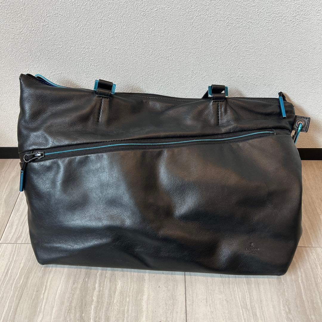 ［美品］LANVIN en Blueブラックトートバッグ カラビナ付き値段相談可