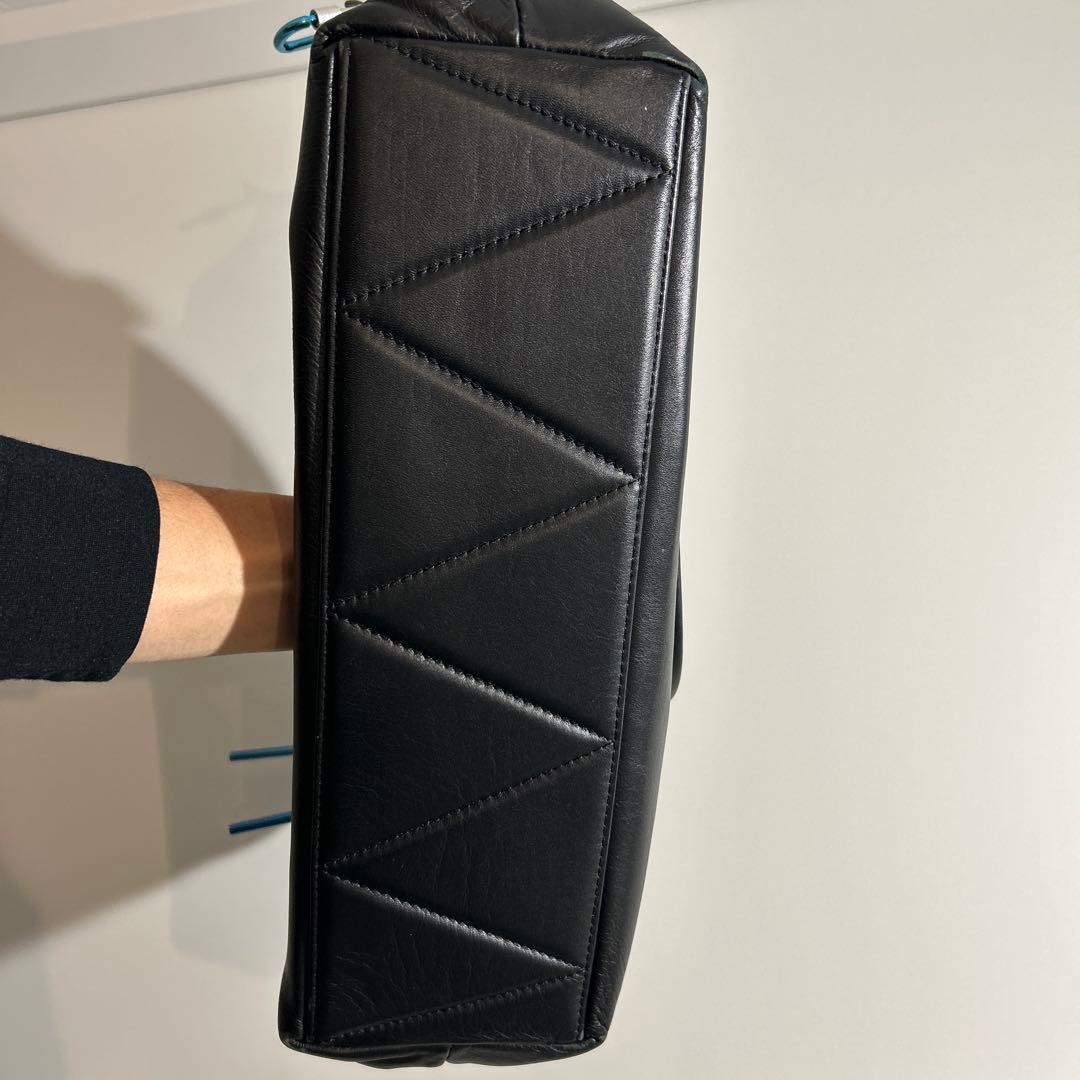 ［美品］LANVIN en Blueブラックトートバッグ カラビナ付き値段相談可