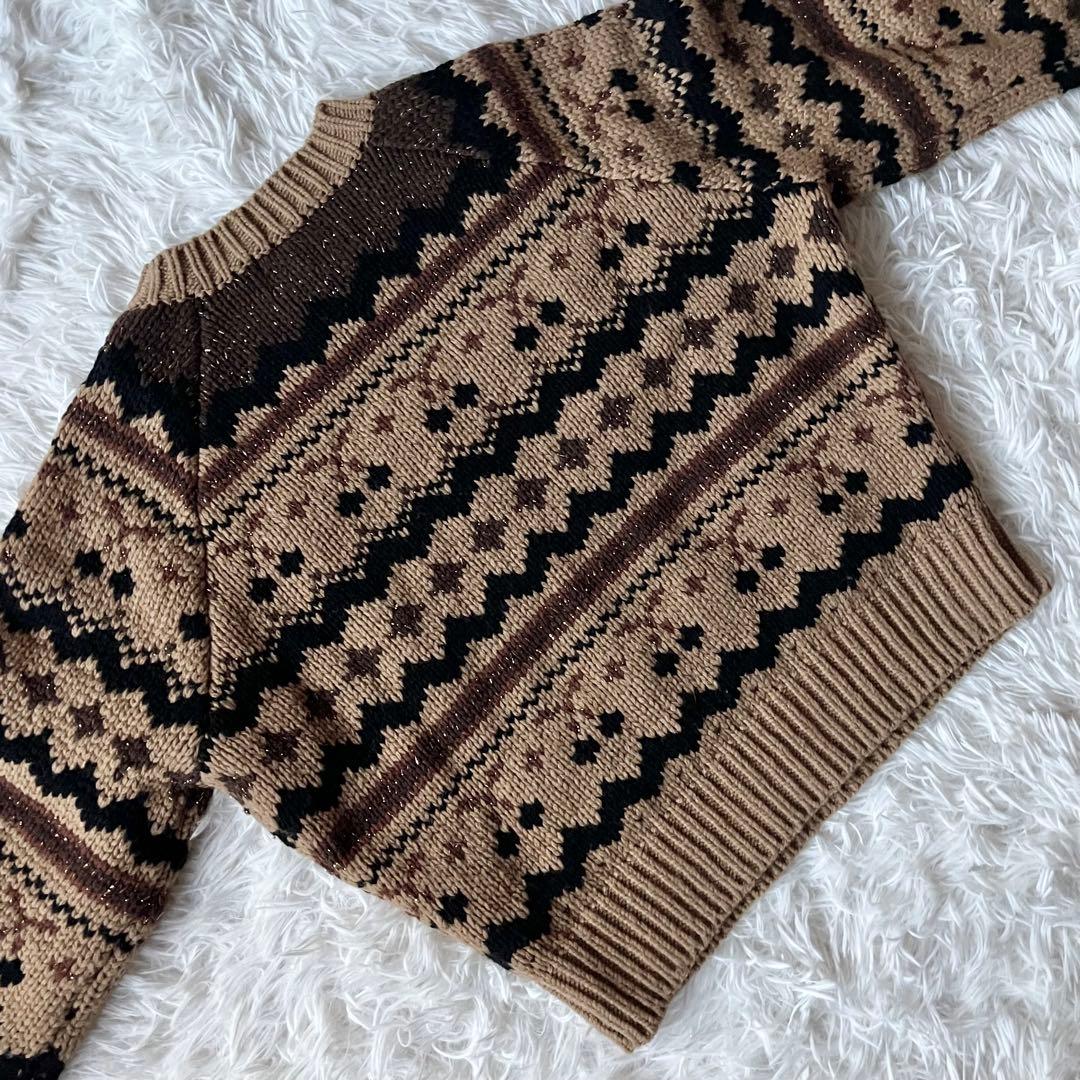 美品✨ セブンテン ミホカワヒト チェリージャガードニット ウールセーター