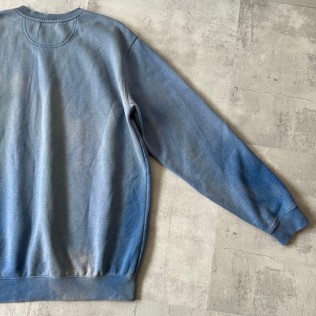 T*a様 一点物 Boro　鬼フェード　ボロ スウェット　褪色　青　ヘビーウェイ