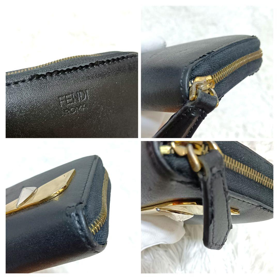 フェンディ　財布　ケース　小銭入れ　モンスター　バグズアイ　黒　正規品