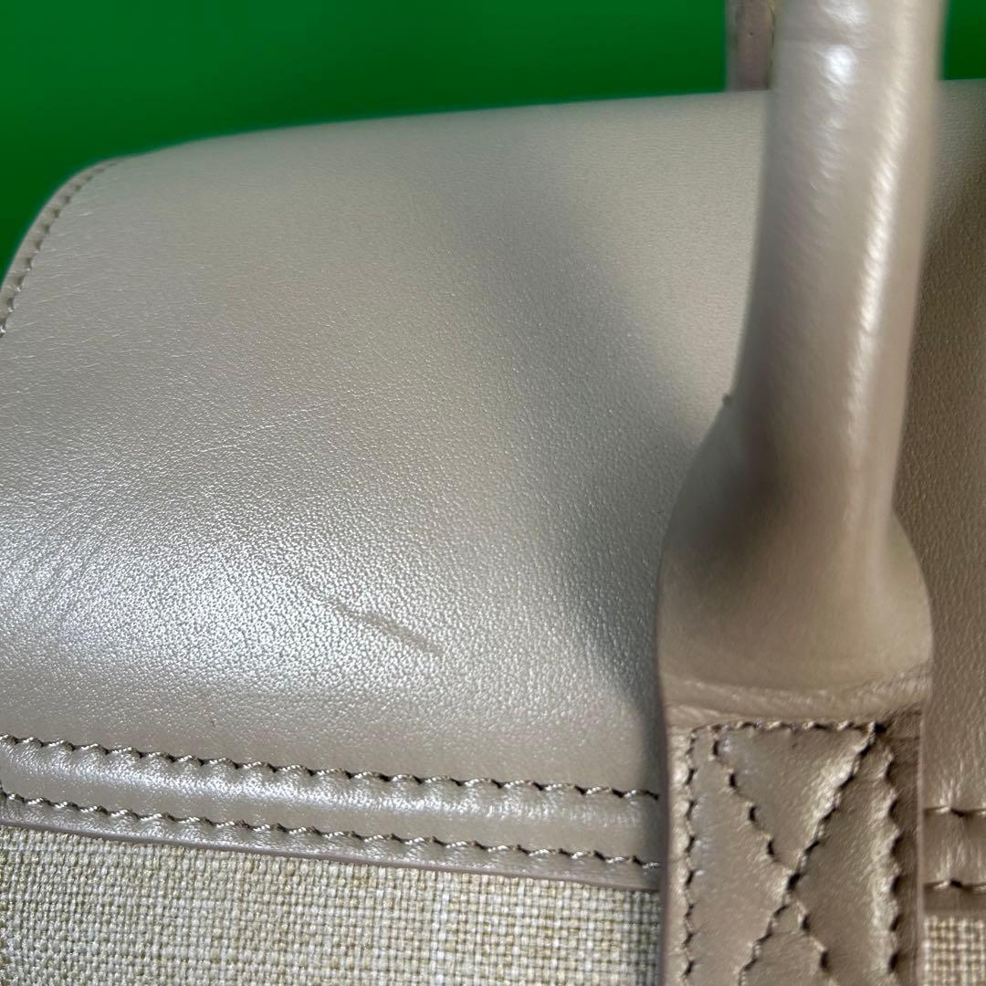 アルベロベロ　ハンドバッグ　2way ショルダーバッグ　ベージュ　刺繍　ビーズ