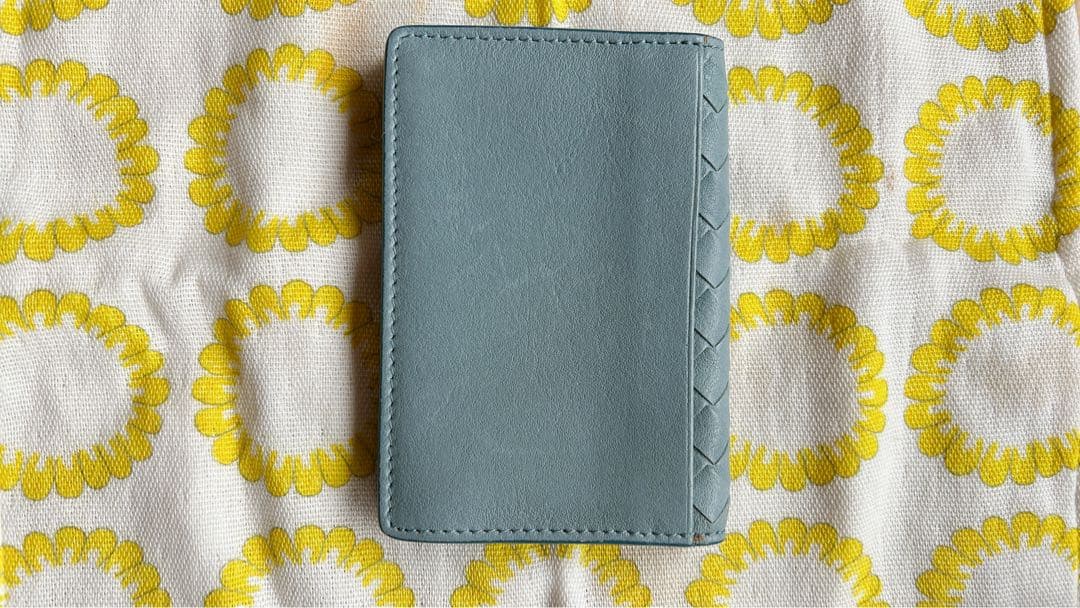 BOTTEGA VENETA ライトブルー 編み込み名刺入れ