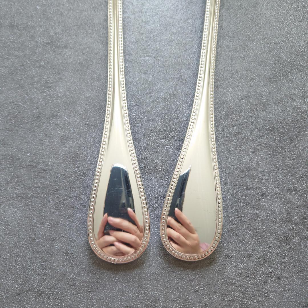美品 クリストフル パール サービングフォーク サービングスプーン