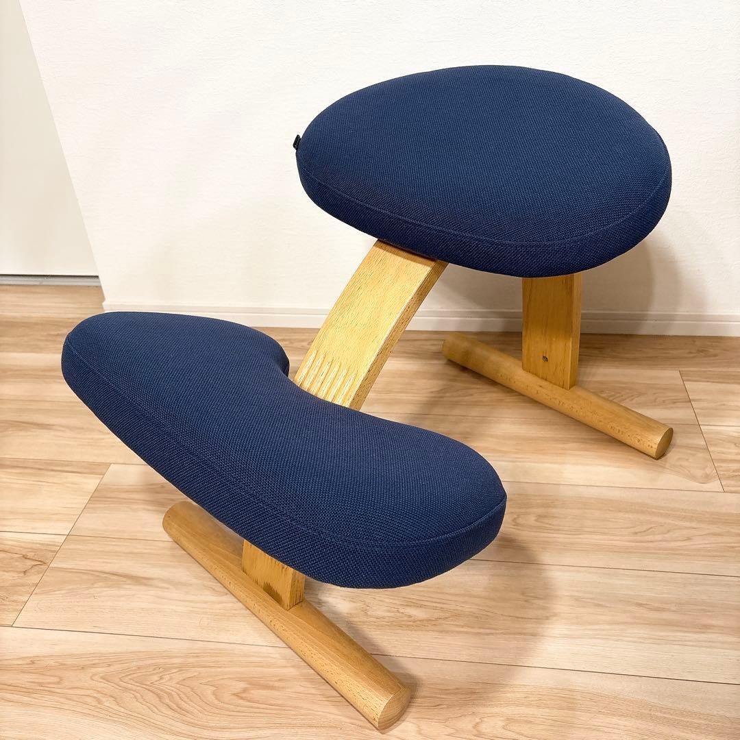 ✨良品✨ バランスチェア バランスイージー ネイビー 取扱説明書付き 送料無料