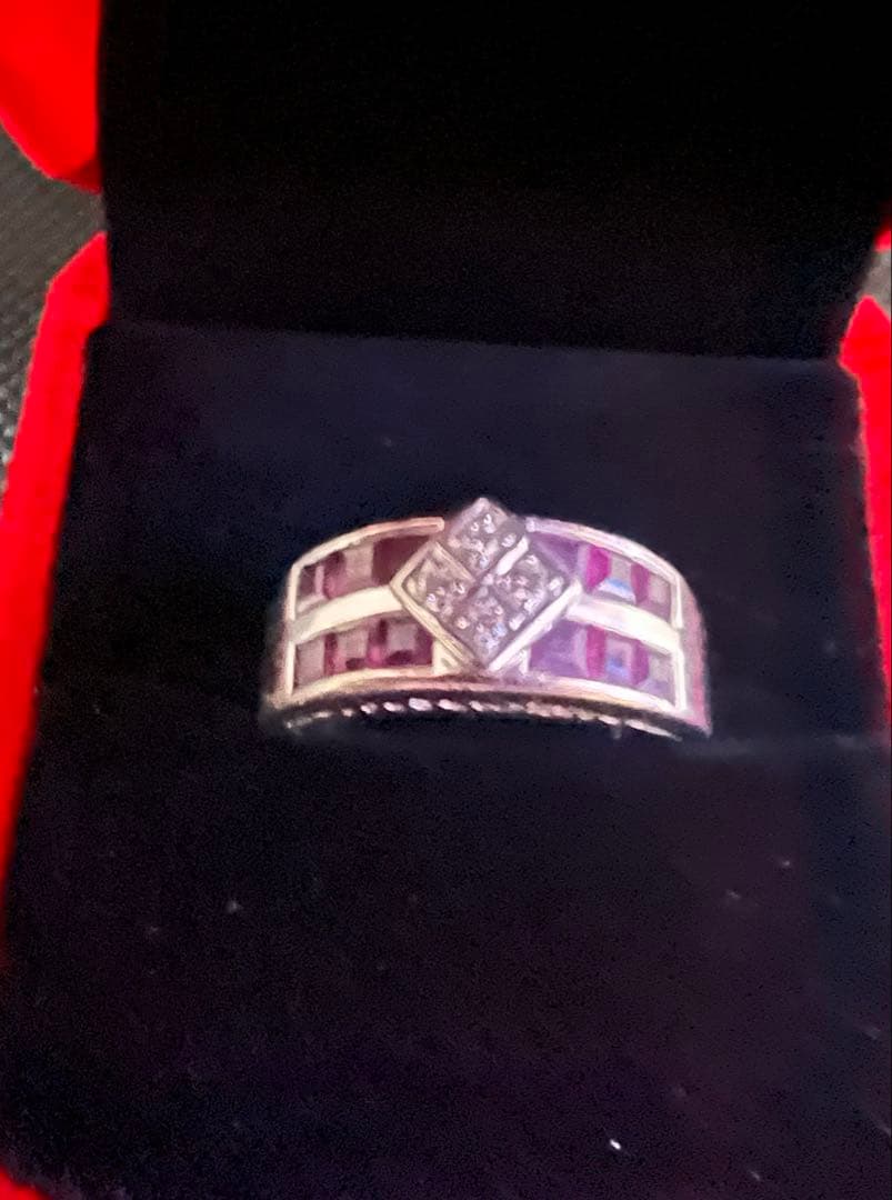 K14 ダイヤモンド&ルビー指輪