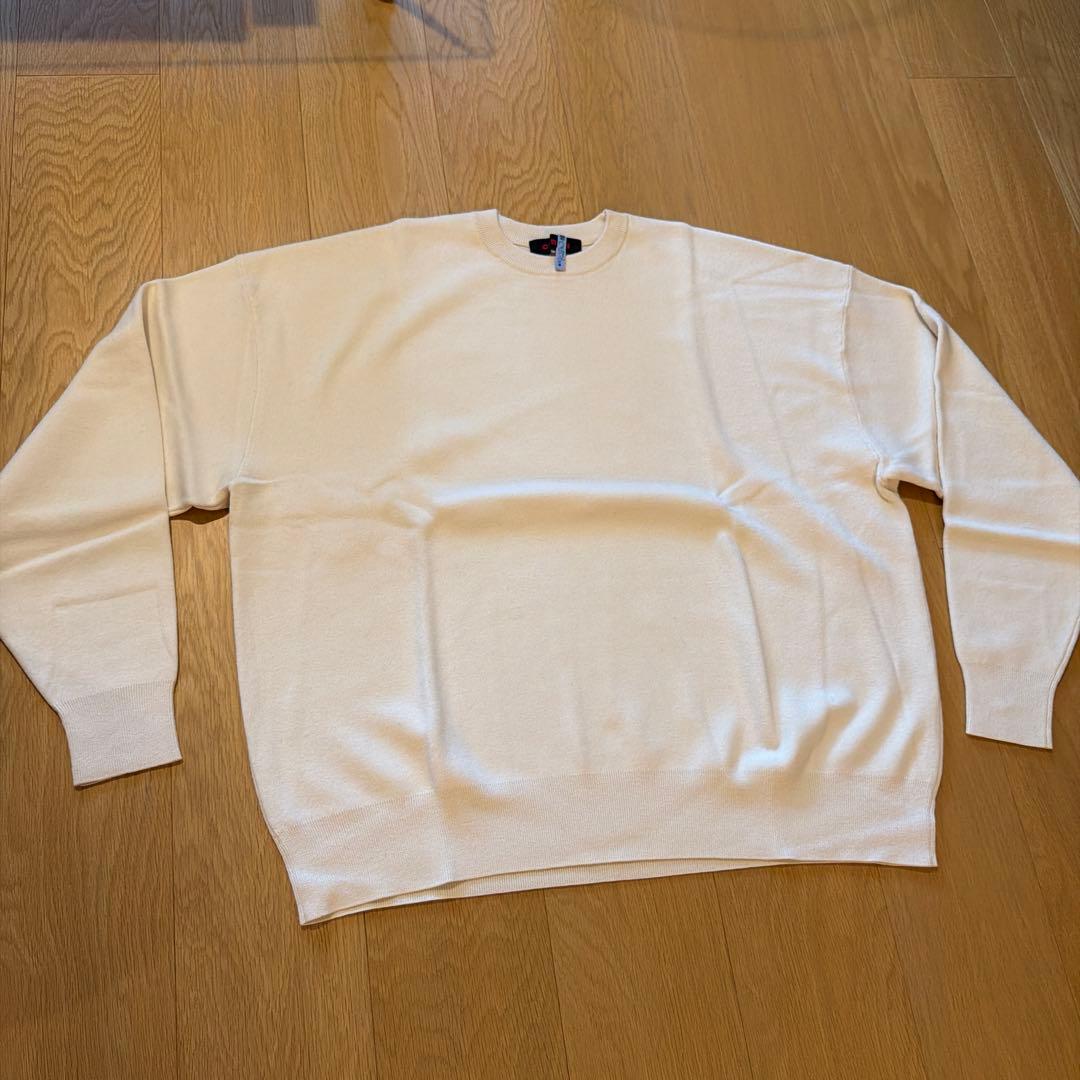 CABaN アイボリー カシミヤ混ニットセーター