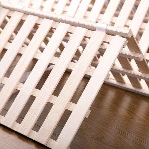 すのこベッド 折りたたみ 天然桐 四つ折り ベッドフレーム 木製 ダブル 4折桐