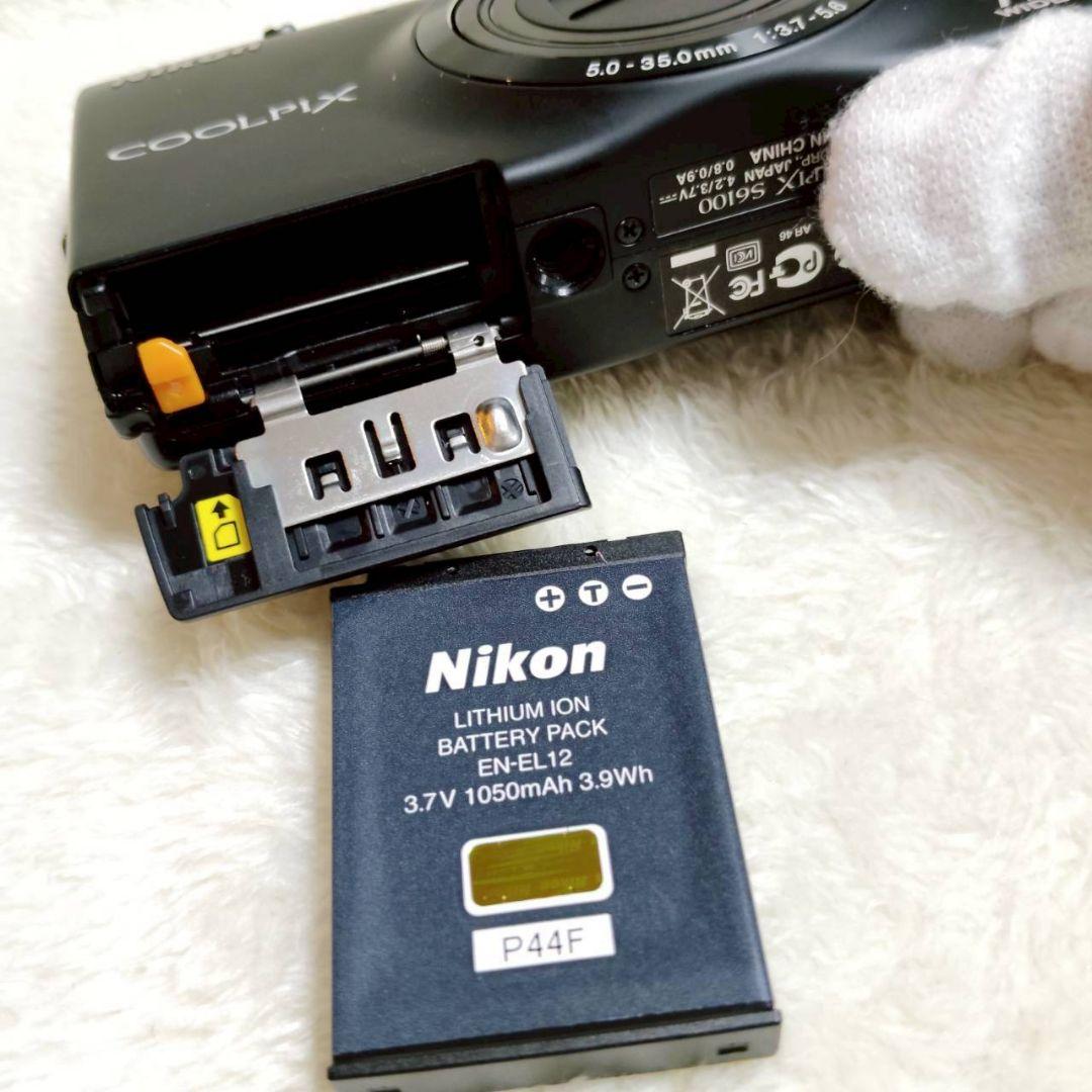 Nikon COOLPIX S6100 黒 箱 付属品 コンデジ