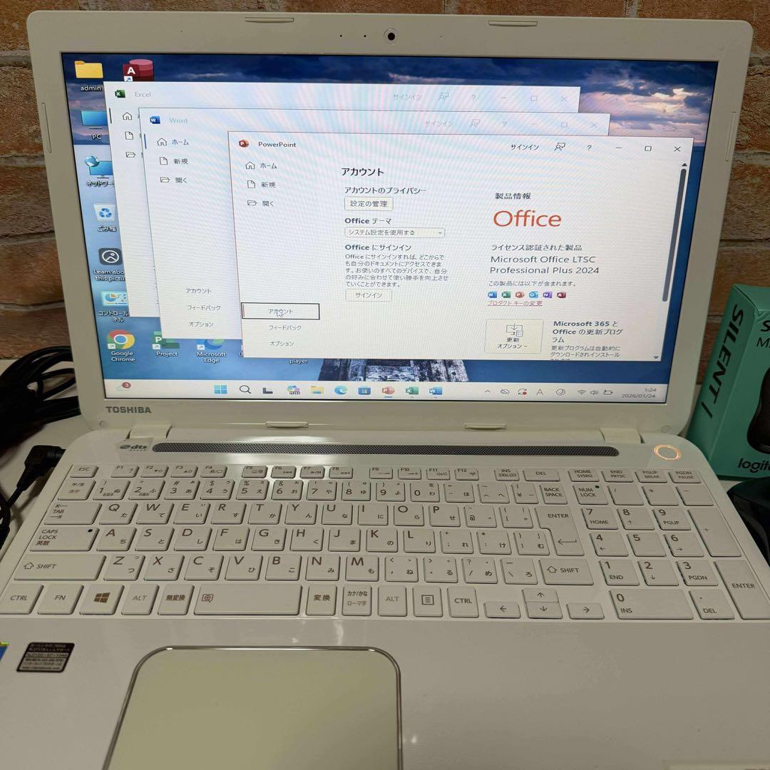 TOSHIBAノート PC SSD128GB Windows11 オフィス付き