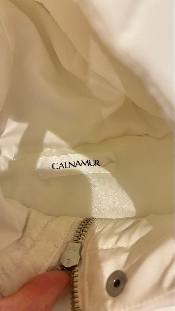 CALNAMUR パフショートバックリボンブルゾン ホワイト完売色