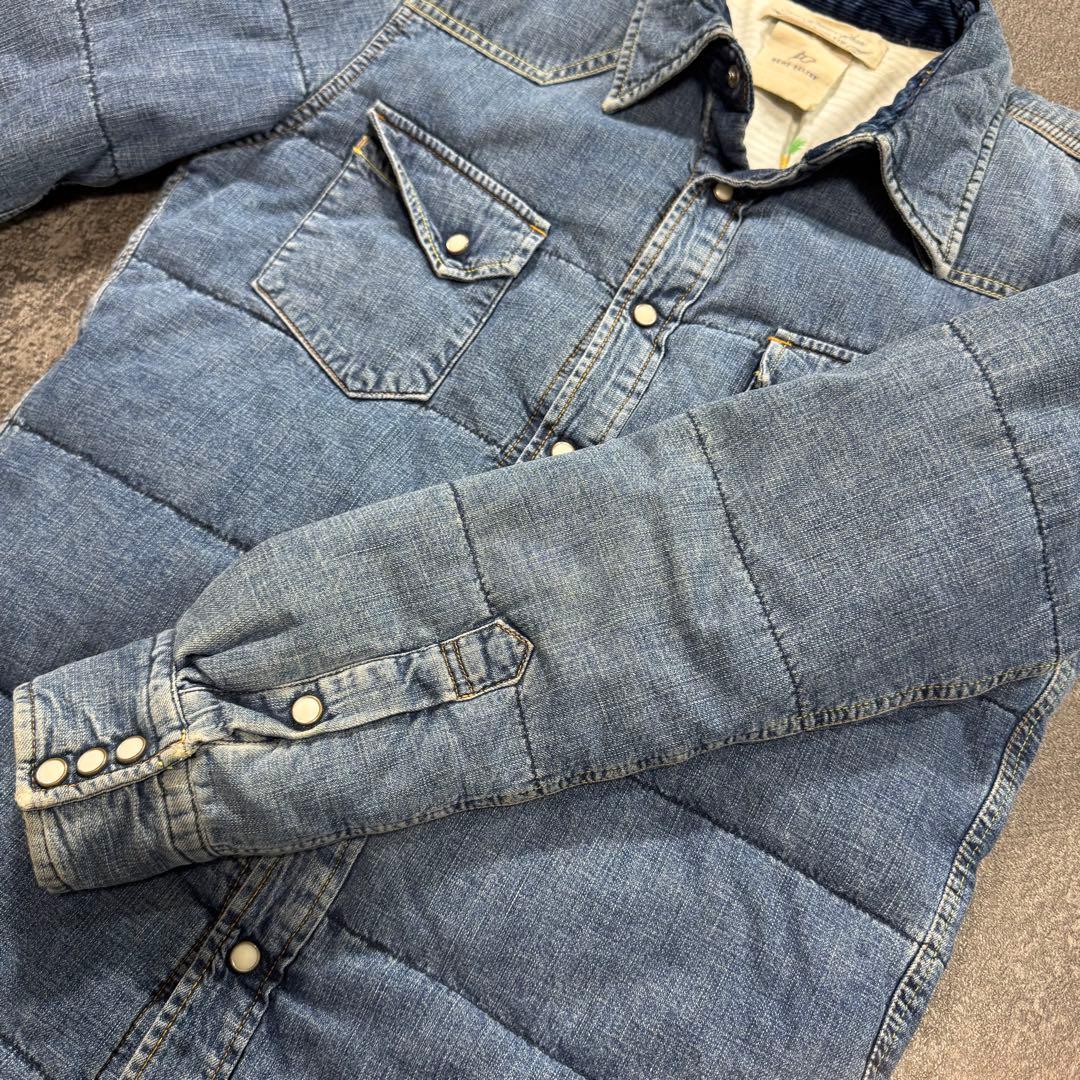 REMI RELIEF BeamsコラボデニムダウンシャツMレミレリーフビームス