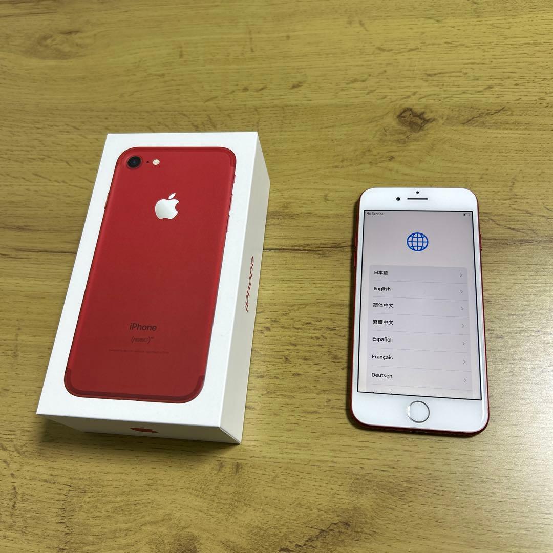 Apple iPhone 7 RED 128GB 動作確認済