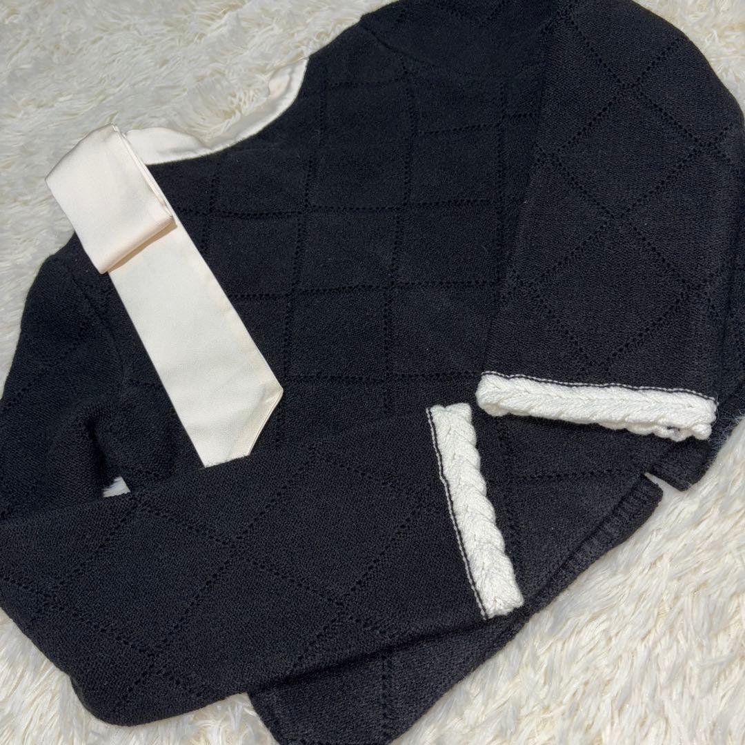 美品　Rirandture MARIEBELLE リボン　ニットジャケット